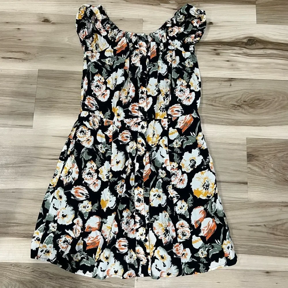 Free People Italian Breeze Floral Print Off Shoulder Dress Women’s 6